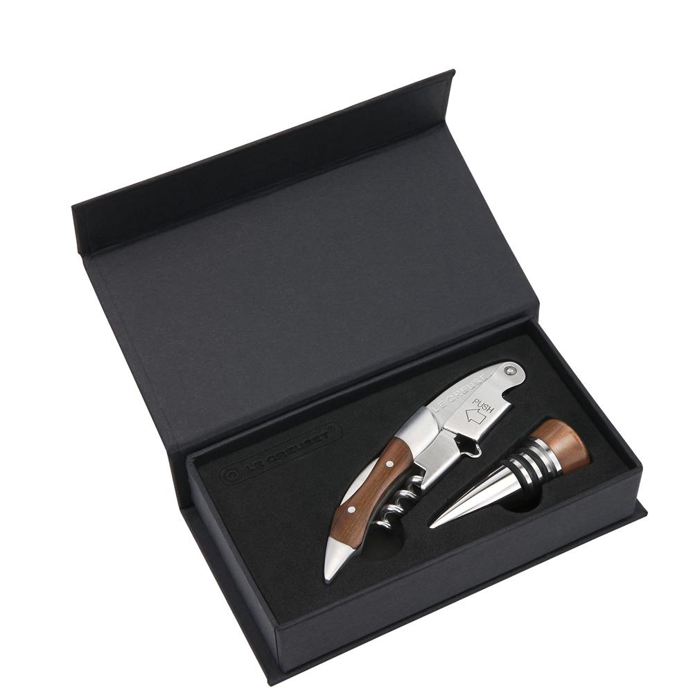 Le Creuset GS-190 Waiter's Corkscrew and Stopper Gift Set